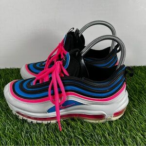 Nike Air Max 97 Platinum Blue Pink Sneaker 921522-012 Youth Size 5.5 Women’s 7
